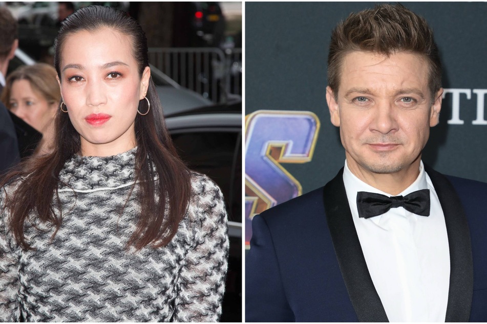 Jeremy Renner's (r.) attorney slammed reports that he reached an agreement with Yi Zhou (l.)