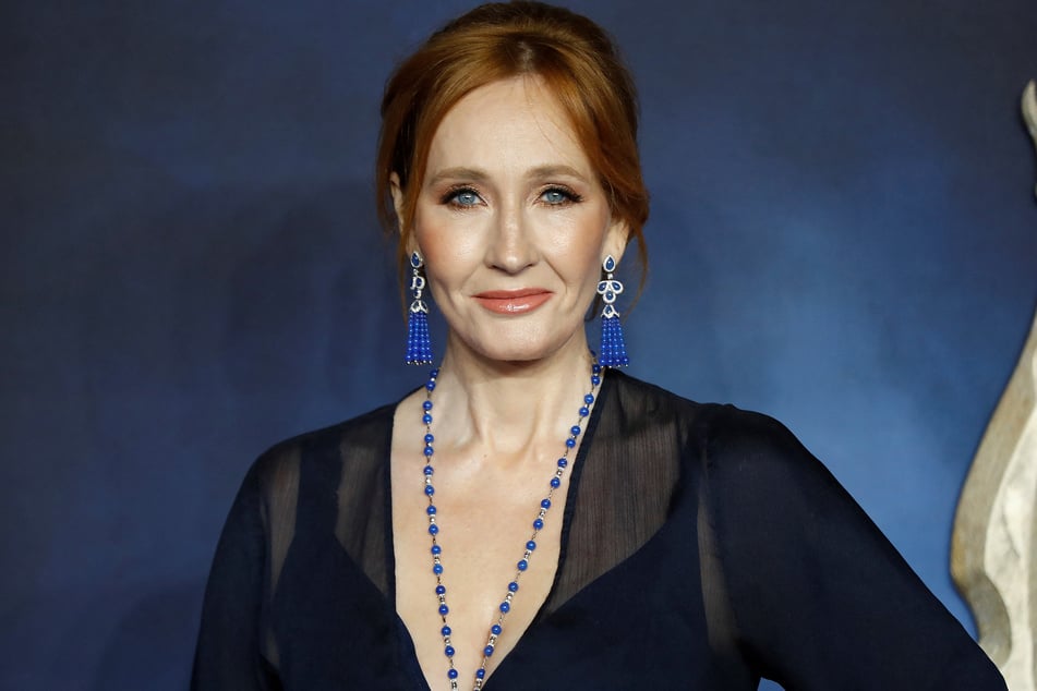 JK Rowling poses upon arrival to attend the UK premiere of the film Fantastic Beasts: The Crimes of Grindelwald in London on November 13, 2018.