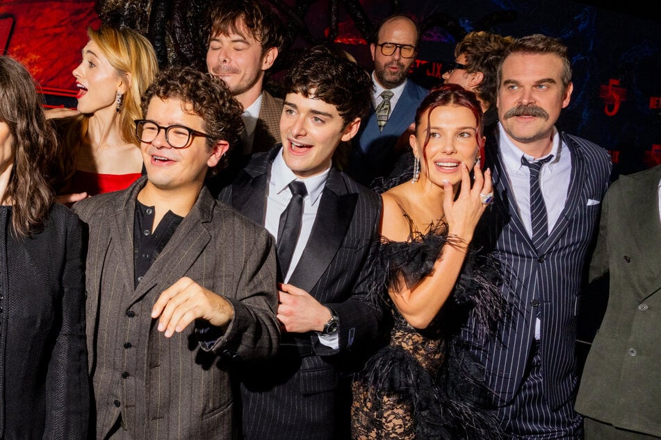 Millie Bobby Brown (second from r.) recently revealed that she mended her relationships with her Stranger Things co-stars following the series finale.
