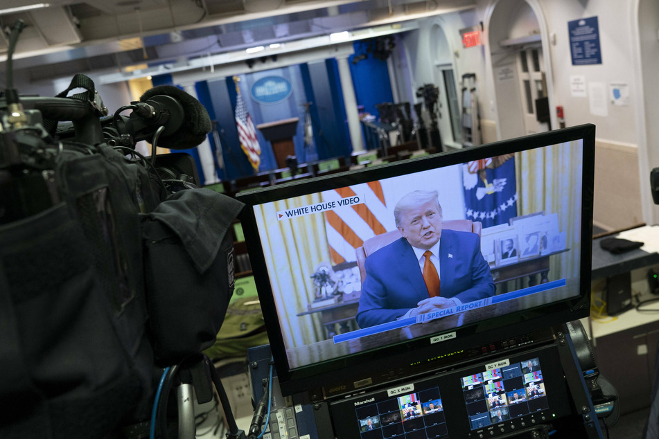 Trump issued a video message denouncing "mob violence" and calling for national unity.