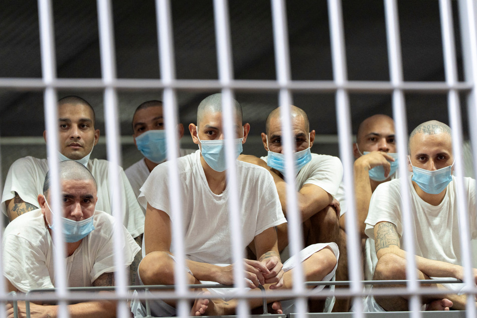 The Trump administration has used images of the alleged gang members being shackled and having their heads shaved in the Central American prison as proof it is serious about cracking down on undocumented immigration.