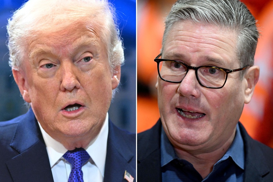 President Donald Trump (l.) said UK Prime Minister Keir Starmer "has not been helpful" since the US and Israel launched their war on Iran.