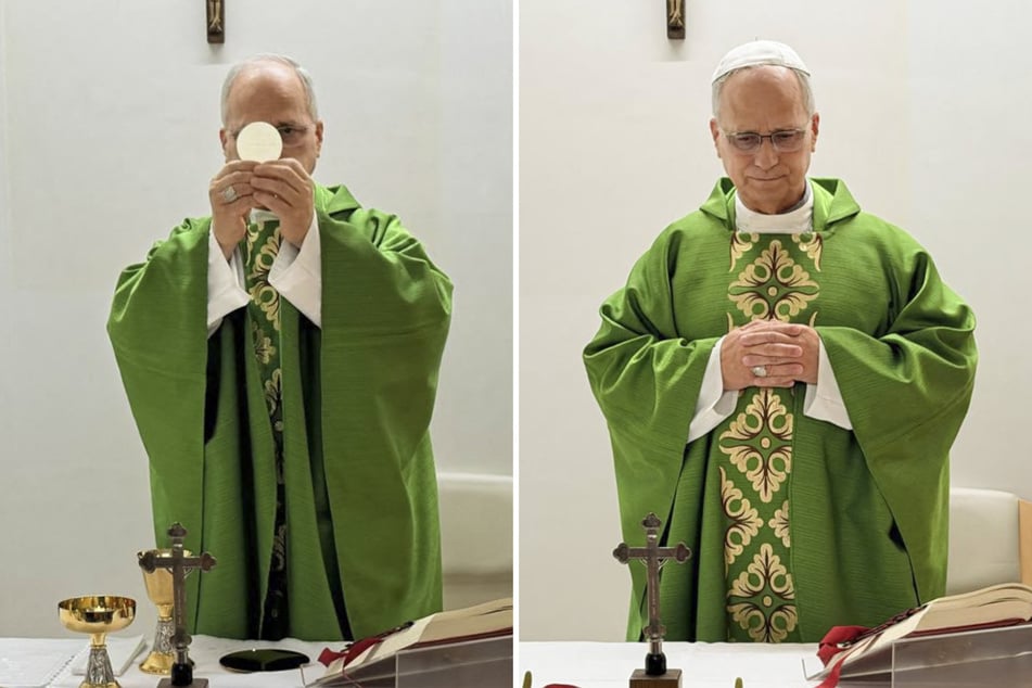 Pope Leo celebrates mass in the hospital after undergoing cancer operation