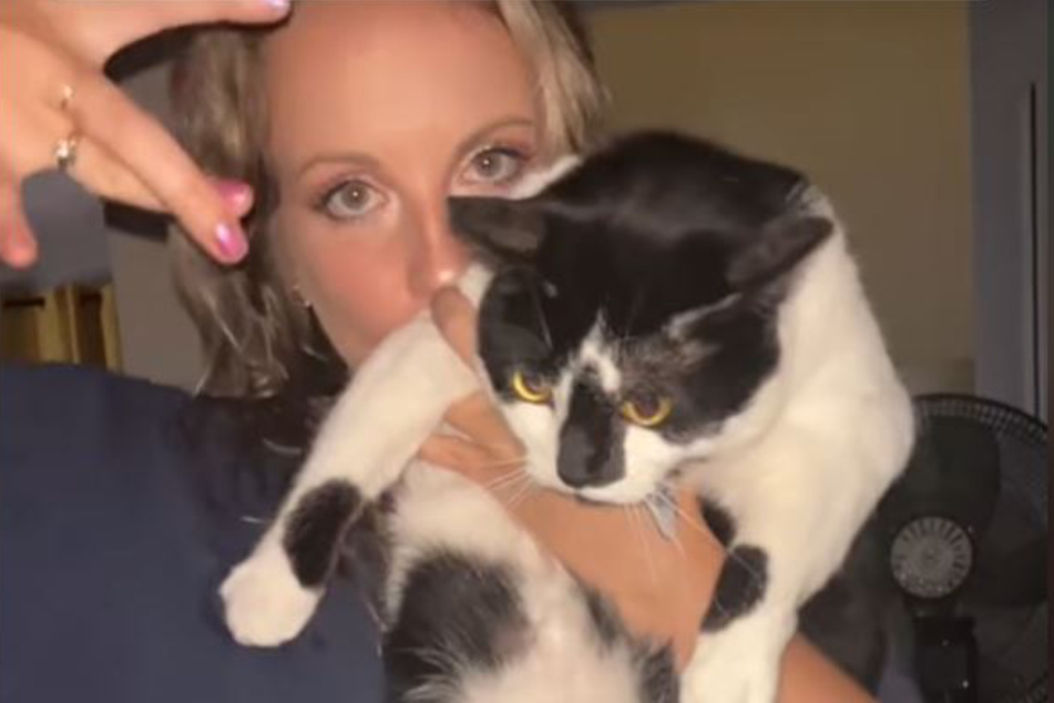 The cat's owner is relieved that her kitty doesn't have a more serious health problem.