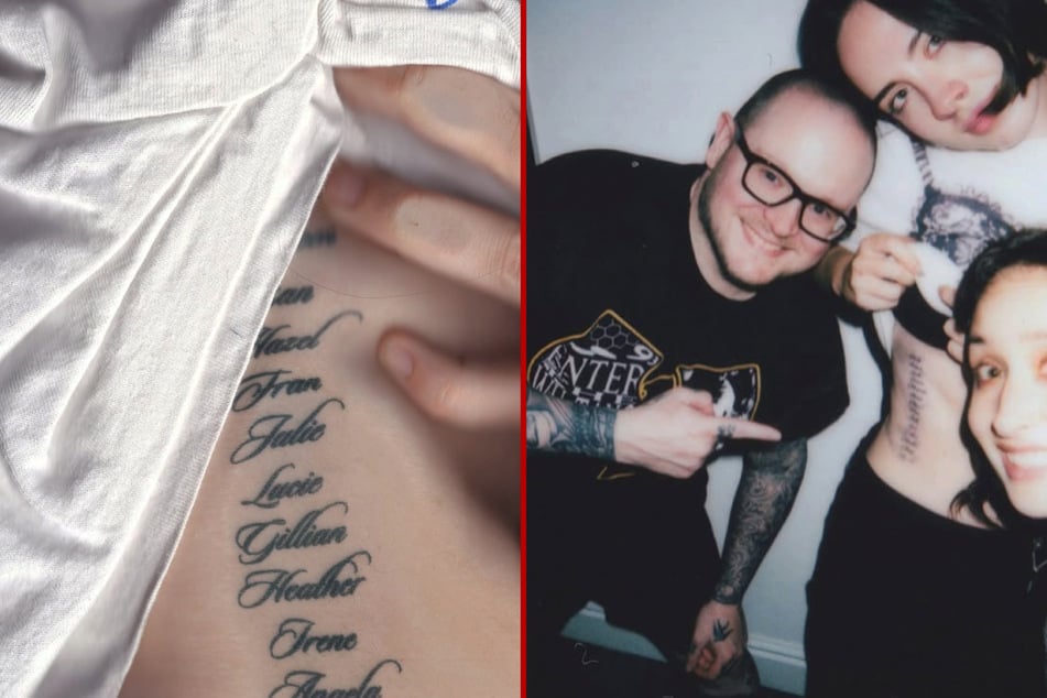 UK comedian embraces wild tattoo journey highlighting the moms of men she slept with