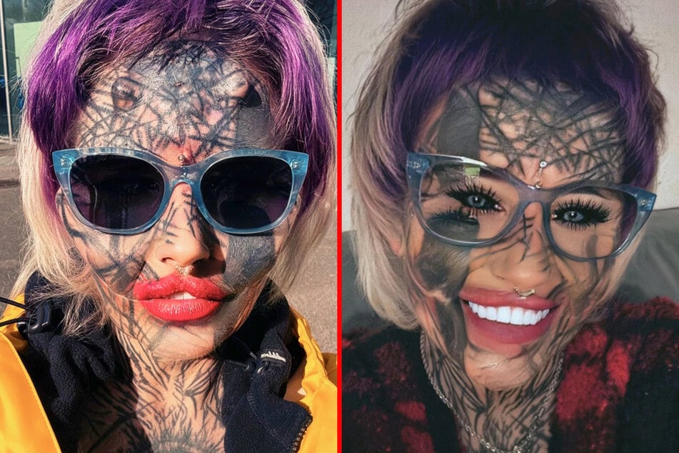 Extreme ink addict embeds horns on her skull and tattoos her eyeballs black