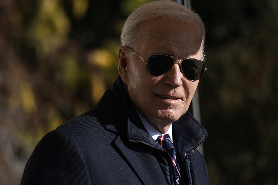 President Joe Biden leaves the White House in DC before heading out to Valley Forge, Pennsylvania via Marine One on Friday.