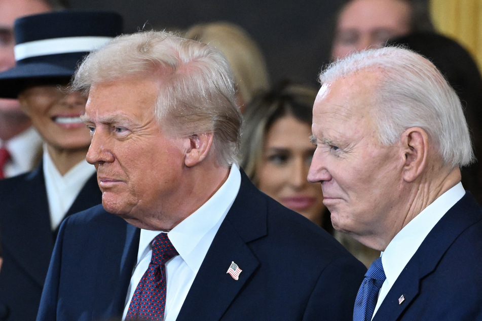 The administrations of both President Donald Trump (l.) and his predecessor, Joe Biden, are accused of aiding and abetting a genocide in Gaza.
