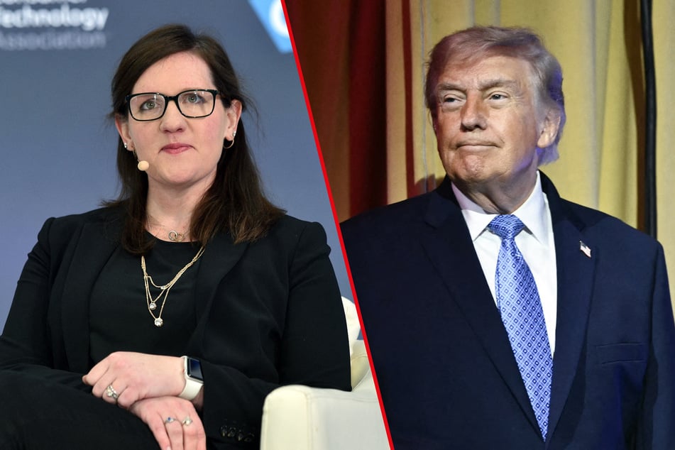 The Supreme Court sided with President Donald Trump (r.) on Monday in his push to fire Rebecca Slaughter from the Federal Trade Commission.