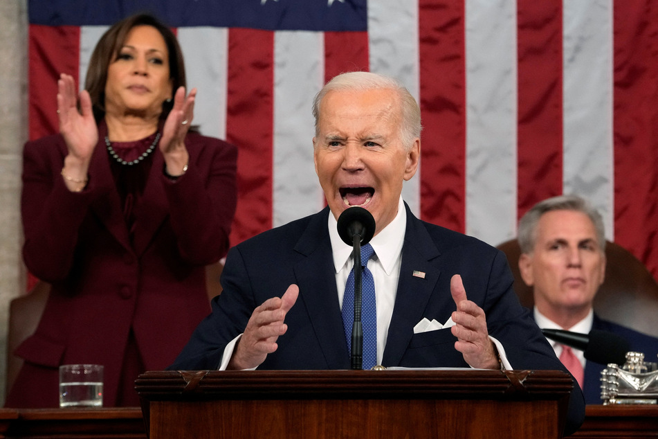 President Joe Biden talks about passing an assault weapons ban as he delivers the State of the Union address to a joint session of Congress.