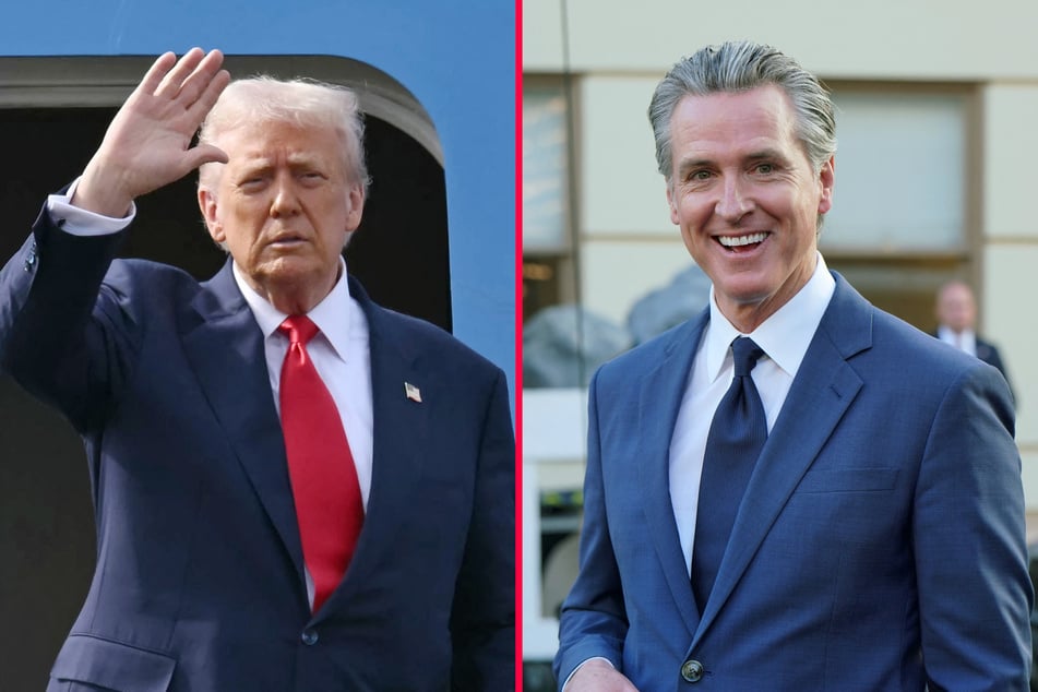 California Governor Gavin Newsom (r.) claimed that President Donald Trump has dementia in his latest social media trolling.