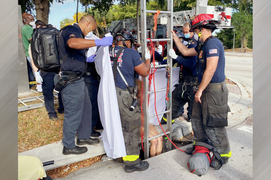 A missing woman was found in a sewage system.