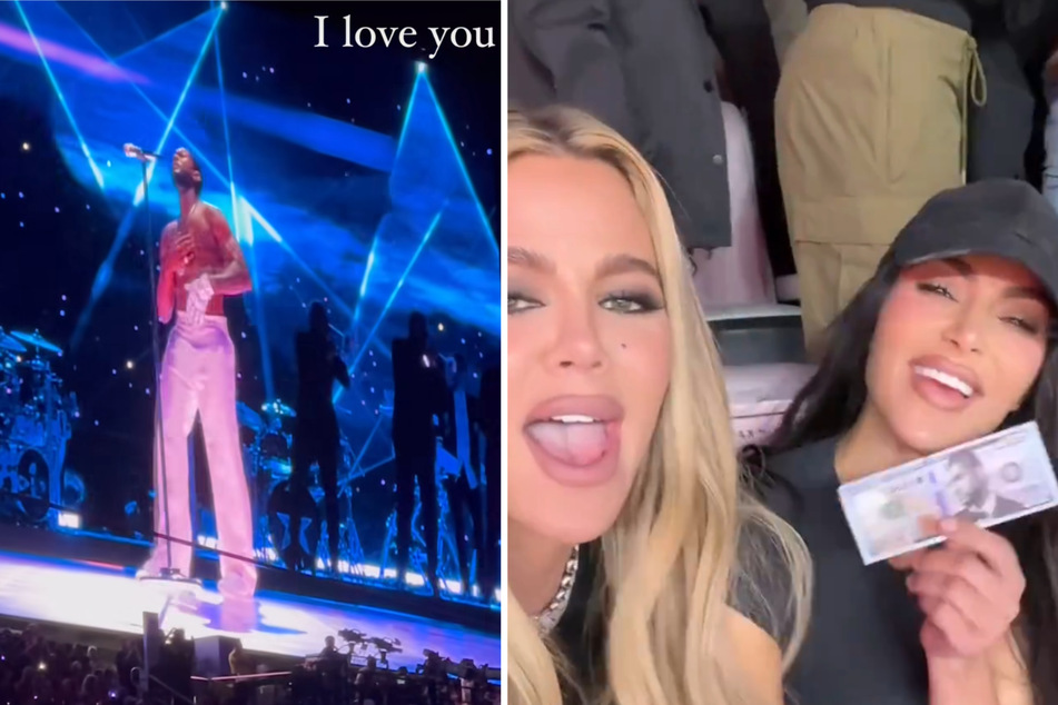 Kim and Khloé Kardashian swoon over Usher's Super Bowl halftime show