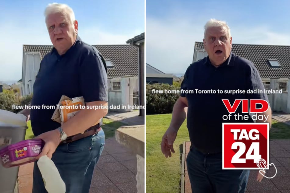 Viral Video of the Day for April 21, 2025: Daughter's surprise Ireland visit leaves dad speechless!