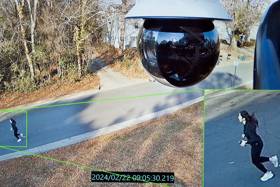 Security video from University of Georgia showed nursing student Laken Riley running on a trail on day her body was found in the area.
