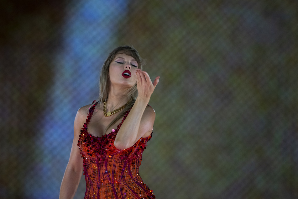 Taylor Swift performs on stage during The Eras Tour at the Hard Rock Stadium in Miami Gardens, Florida, on October 18, 2024.
