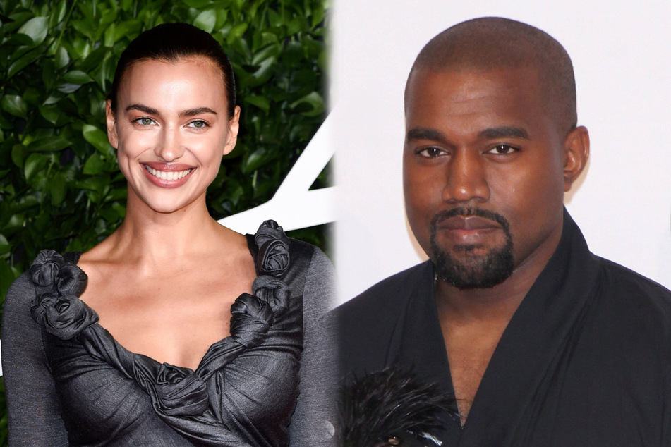 Irina Shayk (l.) and Kanye West were spotted overseas together on his birthday.