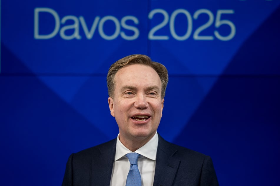 World Economic Forum President and CEO Borge Brende speaks during a press conference ahead of the annual meeting in Davos, Switzerland, on January 14, 2025.