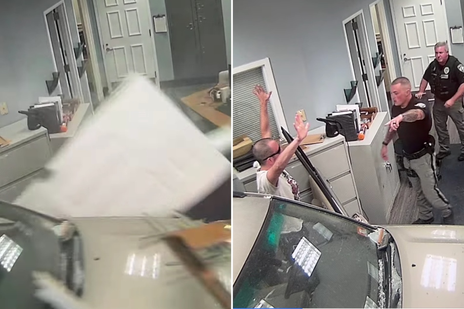 New Jersey man crashes car into police station while blasting Guns N' Roses