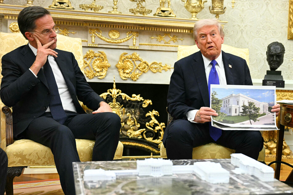 President Donald Trump's (r.) administration recently argued in court that the halted construction on their ballroom project presents national security risks.