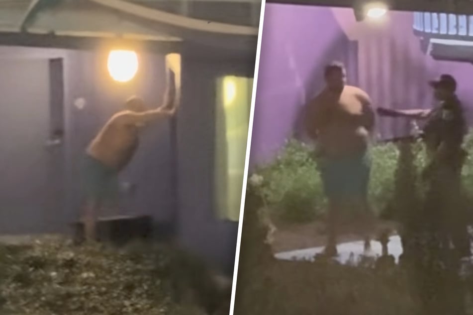 The drunken man's outburst finally ended with his arrest.