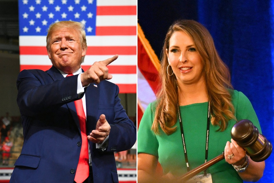 A resolution for the Republican National Committee to declare Donald Trump (l.) their nominee was pulled from the party's agenda ahead of an annual meetup.