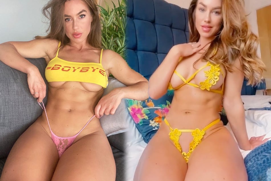 Itty-bitty panties and equally tiny tops: Eliza Rose Watson (31) enjoys sharing revealing images on her Instagram channel (collage).