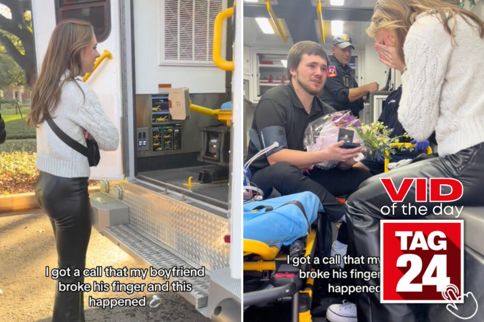 Today's Viral Video of the Day features a groom who accidentally broke his finger while prepping for a romantic proposal!