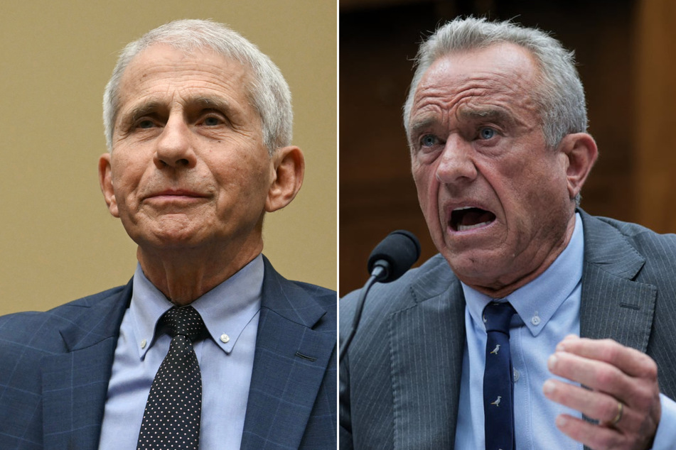 Robert F. Kennedy Jr. (r.) went on an unhinged rant in a new interview, accusing former NIAID director Anthony Fauci of "creating coronavirus."