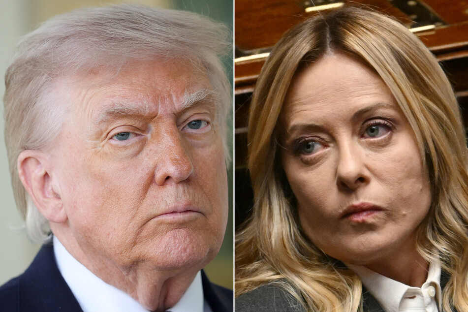 Italian Prime Minister Giorgia Meloni (r.) said President Donald Trump's attacks against the pope were "unacceptable" on Monday.