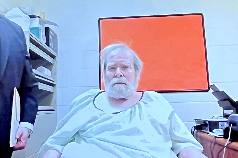 Richard Cottingham AKA the "Torso Killer" is pictured via video link.