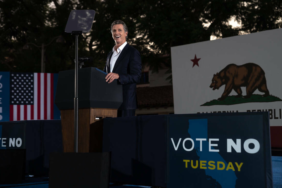 California Governor Gavin Newsom asked voters to vote "no" in the recall election during a speech on Monday.