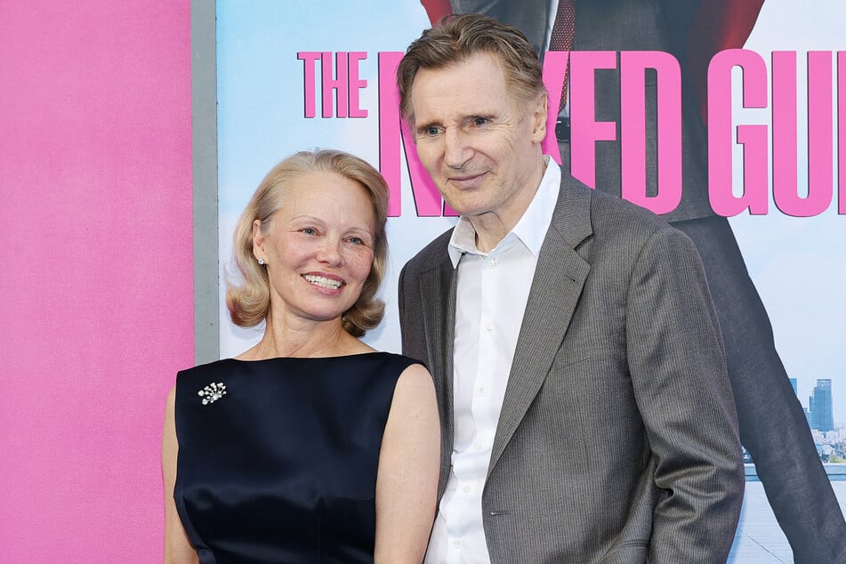 Pamela Anderson (l.) and Liam Neeson have broken the internet after an insider confirmed that the Hollywood stars have officially begun dating!