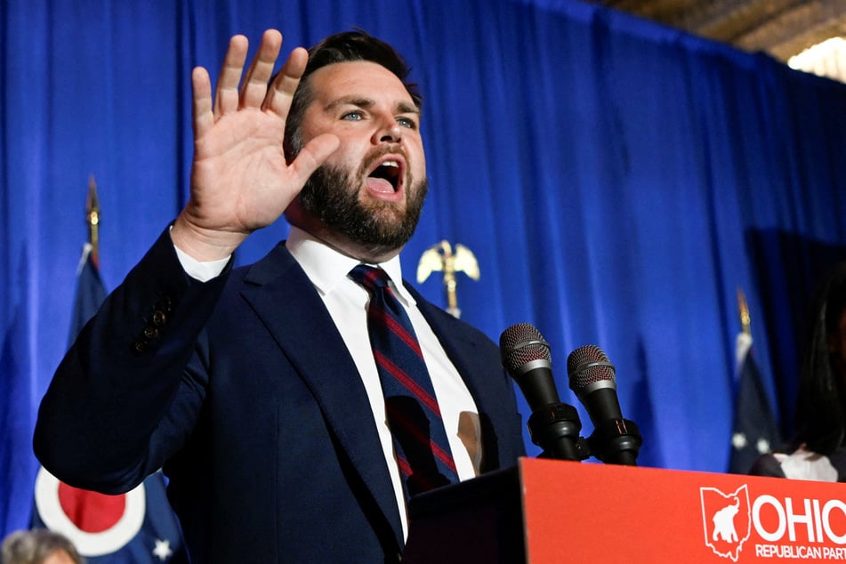 Republican Senate candidate J.D. Vance declares victory at his election night party in Columbus, Ohio.
