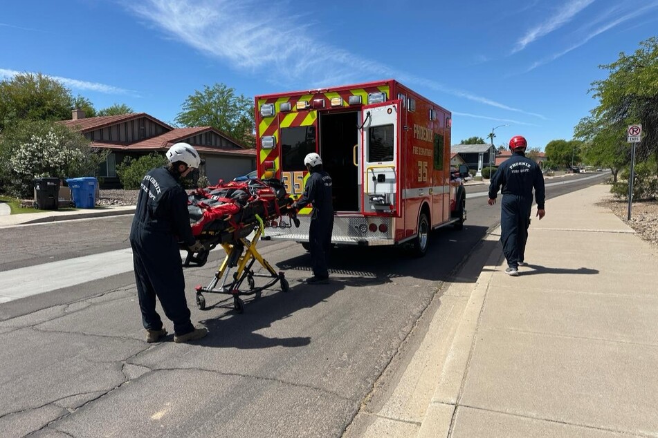 The man was taken to the hospital in critical condition.