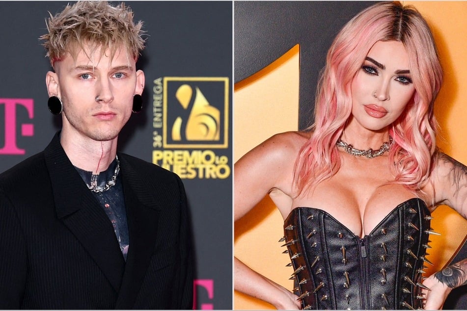 Machine Gun Kelly and Megan Fox (r.) hit up Mexico for a quick getaway.