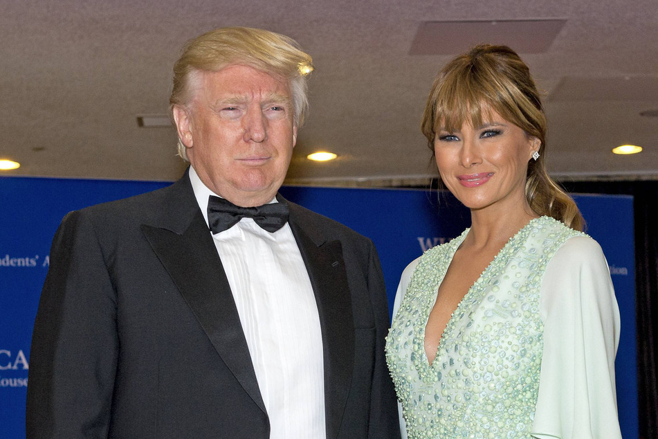 Donald and Melania Trump (r.) photographed at the 2015 White House Correspondents' Dinner.