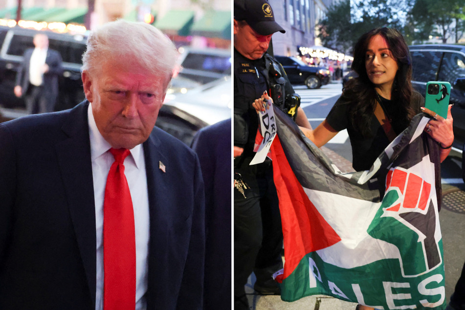 Trump confronted by protesters at DC restaurant in viral video: "Hitler of our time"