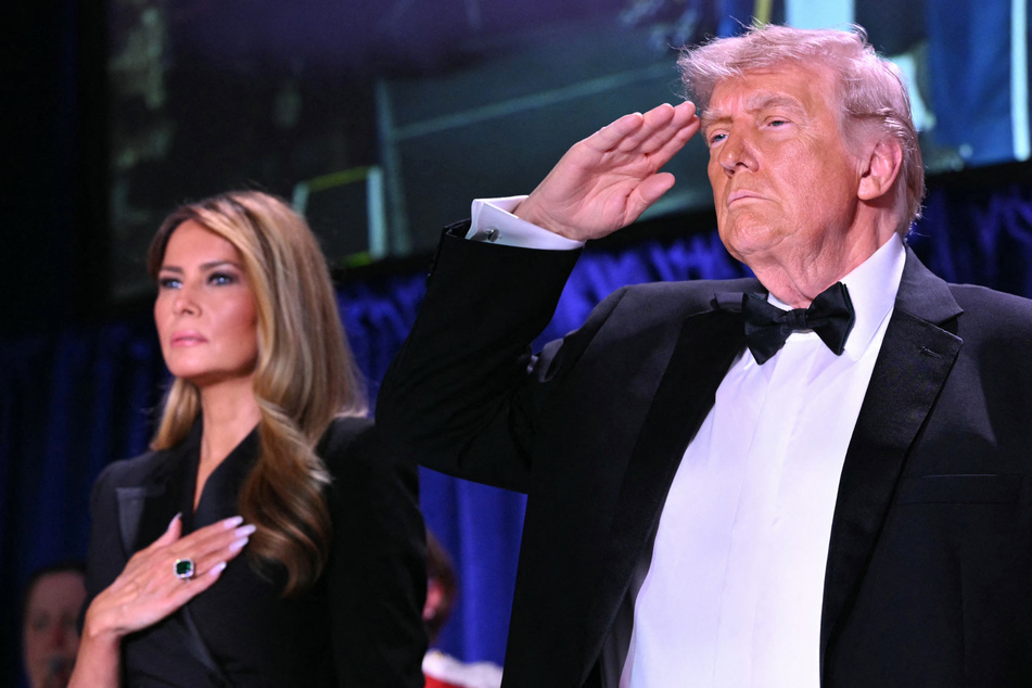 President Donald Trump (r.) and First Lady Melania Trump were among the attendees of Saturday night's gala.
