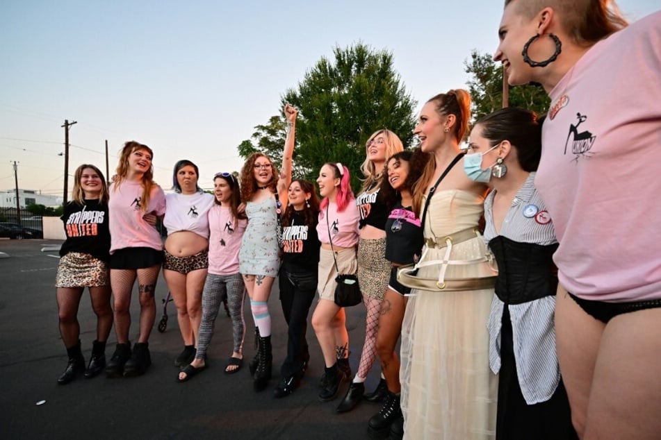Strippers protesting at Hollywood topless bar were unlawfully fired
