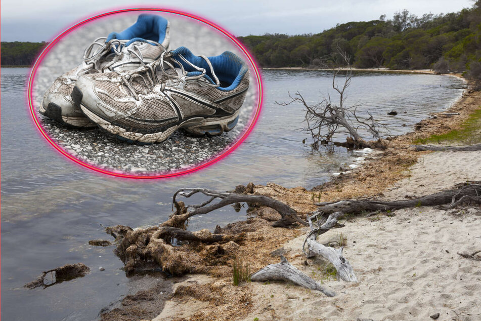 Police face mystery after campers find sneaker with remains of human foot