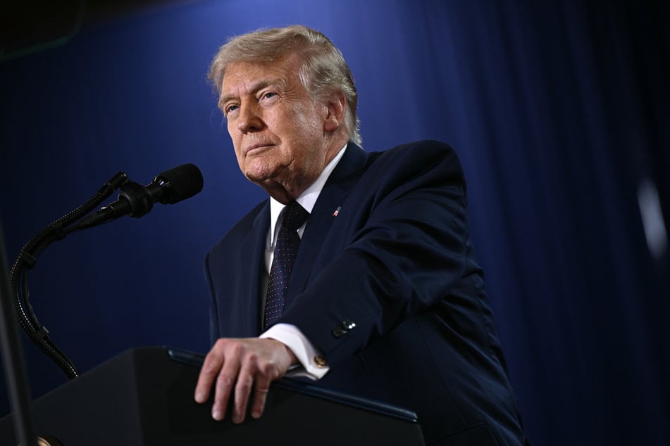 President Donald Trump delivers a speech about the economy at Rockland Community College Fieldhouse in Suffern, New York, on May 22, 2026.