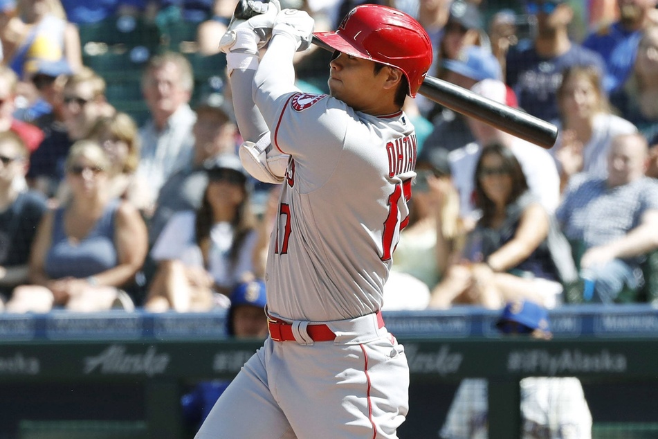 Shohei Ohtani of the LA Angels leads the MLB with 33 homers, but was eliminated in the first round of Monday night's MLB Home Run Derby