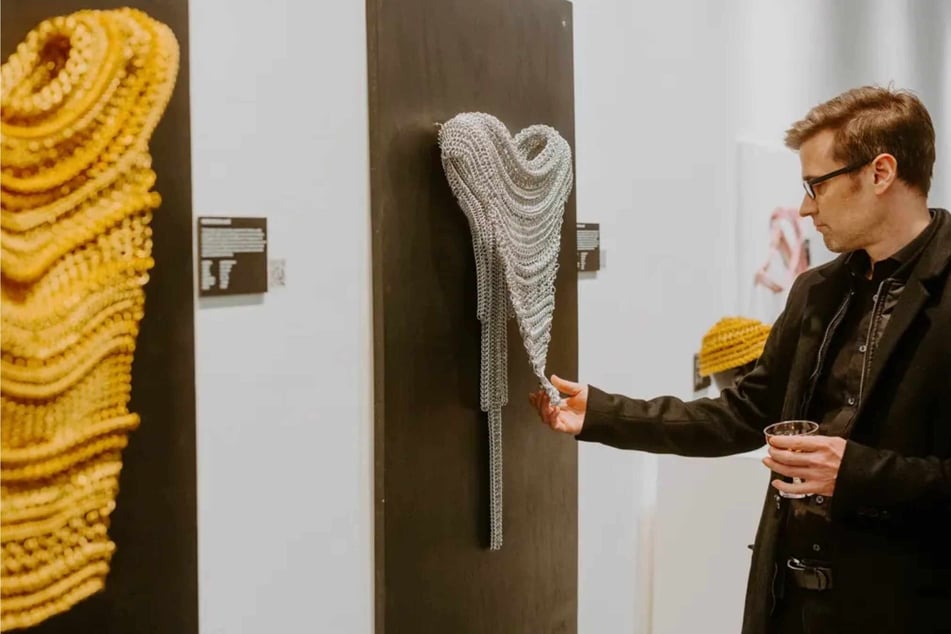 Visitors checked out Free Maison's inaugural chainmail couture collection amid New York Fashion Week.