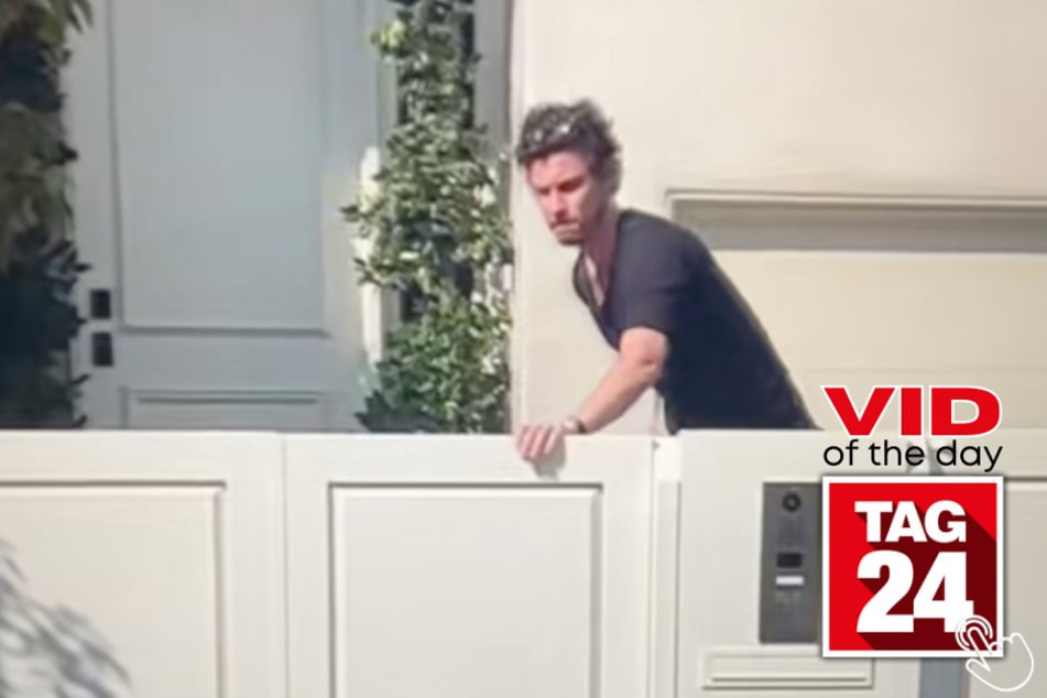 Today's Viral Video of the Day shows singer Shawn Mendes getting out of his car when all a sudden, all his groceries fall out!