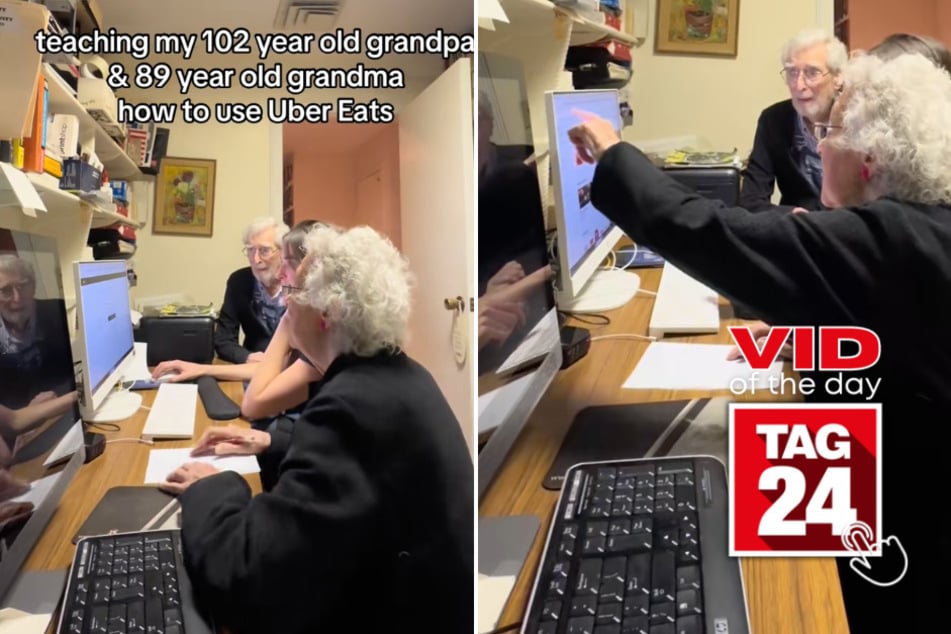 Viral Video of the Day for May 17, 2026: Grandchild gives 102 and 89-year-old grandparents Uber Eats lesson