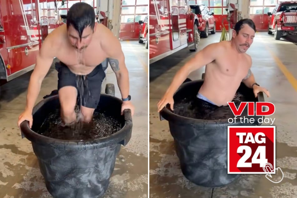 Viral Video of the Day for November 21, 2025: Firefighter tries first ice bath – and immediately regrets it!