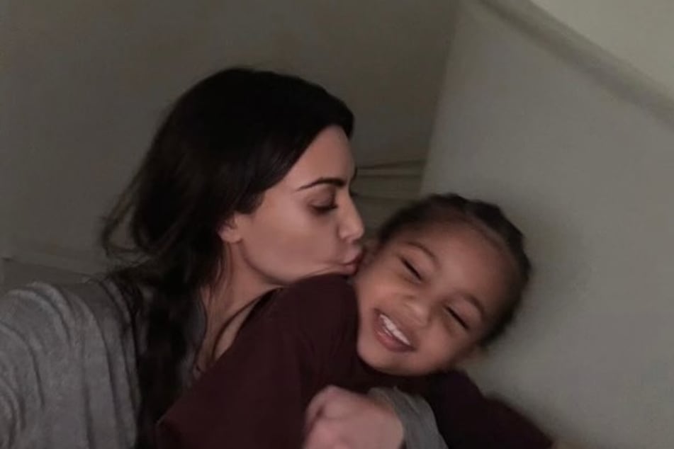 Saint West (r.) is Kim Kardashian's eldest son.