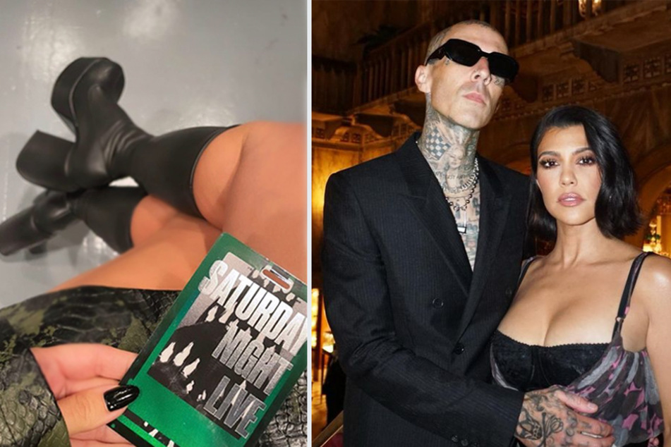 Kourtney Kardashian supports Travis Barker at SNL after ghosting her sister's hosting gig