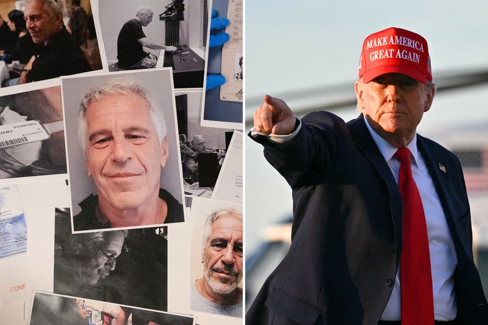 Recently released files on Jeffrey Epstein include an FBI interview in which a police chief claims Donald Trump (r.) tipped off authorities to Epstein's crimes.